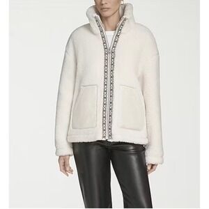 Levi's Womens Sherpa Jacket Full Zip Midweight Stand Collar Cozy Winter Size XXL